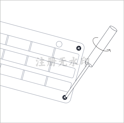 拆下固定螺丝示意图